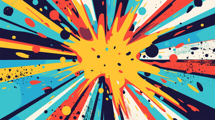 Poster - Colorful abstract paint explosion