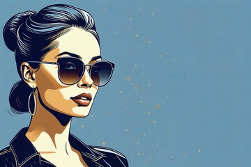 Wall Mural - Illustration style fashionable beauty