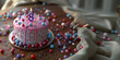 8th birthday cake, birthday invitation background, pink and purple birthday cake
