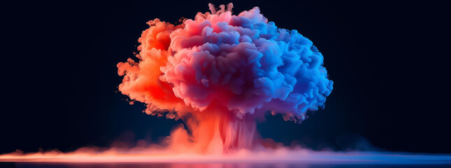 Poster - Vibrant explosion of colored dust, a dynamic backdrop for creativity and energy