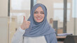 © stockbakers - Portrait of Arab Woman with Thumbs Up