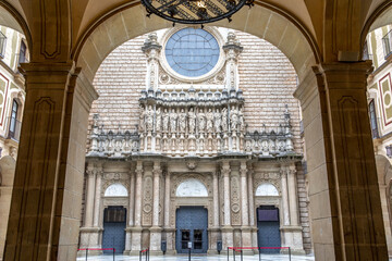 Wall Mural - Montserrat monastery, Catalonia, Spain. Church facade