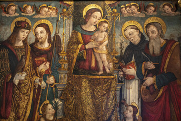 Wall Mural - Painting in the Dominican monastery, Dubrovnik, Croatia : Nikola Bozidarovic, Altarpiece for Dordic family, Dubrovnik, 1513