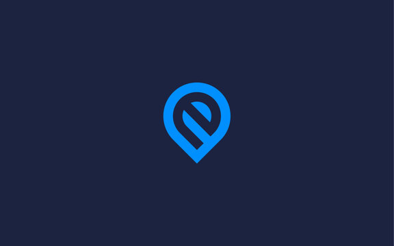letter e with location logo icon design vector design template inspiration