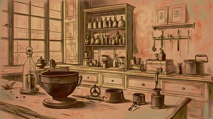 Canvas Print - interior of a kitchen