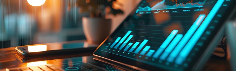 Poster - Real Estate Growth Trends, Analyzing on Tablet for Market Forecasting