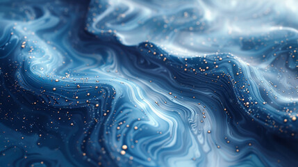 Abstract art blue paint background with liquid fluid grunge texture.
