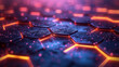 © Matthew - Abstract background hexagon network technology.