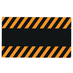 Wall Mural - Black and yellow warning line stripes on a rectangular background, yellow and black stripes diagonal, a warning potential danger vector template caution border sign