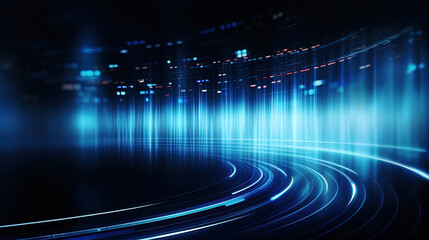 Aufkleber - Vibrant abstract background with glowing neon lines and futuristic design.