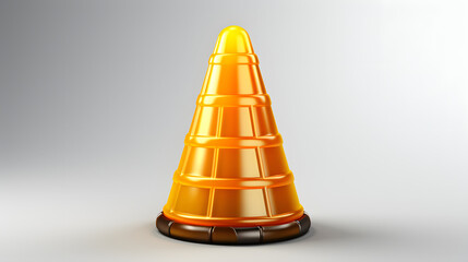 Wall Mural - Safety Cone Construction Icon 3d