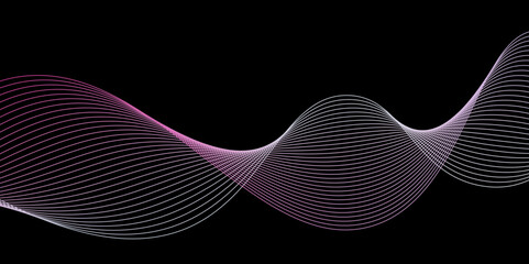Wall Mural - abstract pink light wave abstract background. Abstract glowing circle lines on dark background.modern futuristic technology creative background,illustrations as basic points in the image,