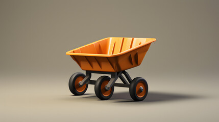 Poster - Wheelbarrow Construction Icon 3d