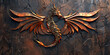 A symbol of the stylized dragon with wings