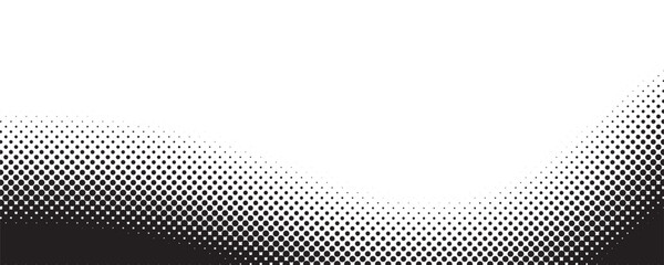 Aufkleber - Black and white dotted halftone background. Halftone dots background. Black and white comic pattern.