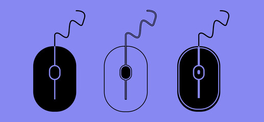 Poster - 2d illustration new computer mouse