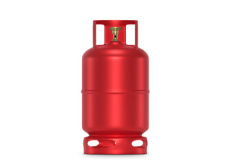 Red gas tanks, transparent background