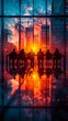 © Interior Stock Photo - Executive Board Meeting with Blurred Presenters and Projectors