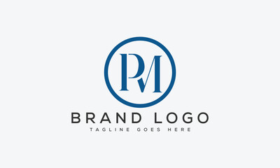 Wall Mural - letter Pm logo design vector template design for brand