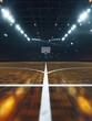 Basketball Court Flooring: Close-Up Perspective