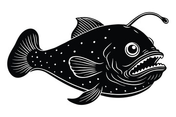 black and white blobfish vector