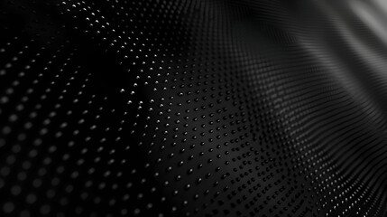 Wall Mural - basis for presentation with space for text, on a black background round dots with copy space