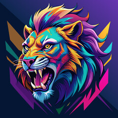  tiger, lion, vector, head, animal, tattoo, face, 