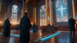 Futuristic orthodox church service