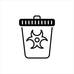 Sticker - Trash  Icon editable stock vector icon