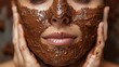 Coffee scrub  Envision a person scrubbing their skin with coffee grounds, revitalizing their senses.
