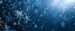 Christmas background with snowflakes on blue gradient Generative AI