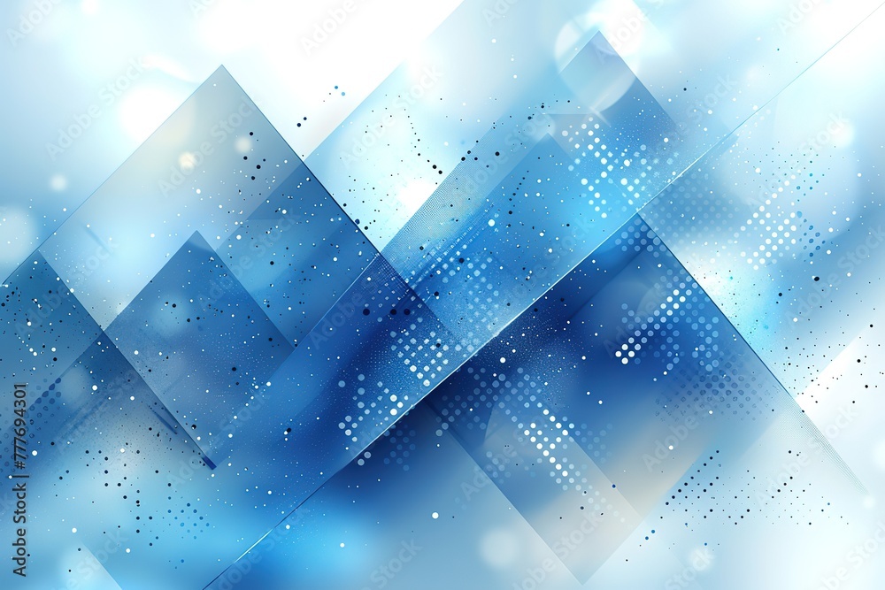 Abstract light blue background with diagonal geometric shapes and white ...