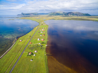 Wall Mural - Aerial view of Vesteralen, Andoya, Norway