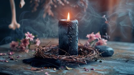 black magic candle.