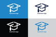 letter j education company logo, eduaction hat and mic icon logo, support company logo, logomark