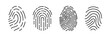 © Cezar_911 - Fingerprint icon set. Fingerprint ID for apps. Vector illustration