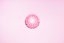 Neon Pink Sport Spike Ball With Hard Direct Flashlight