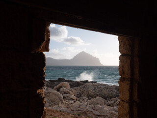 Wall Mural - Immagine della spiaggia di Macari, in Sicilia.