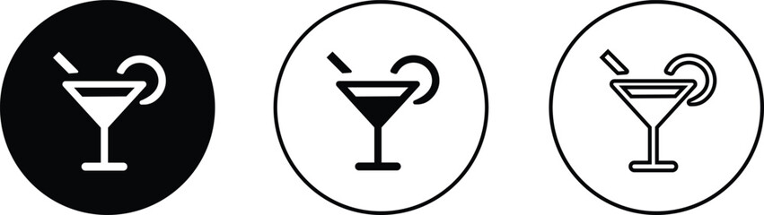 Bar cocktails icons set. Collection of black and white alcoholic daiquiri, old fashioned, sidecar glass hand drawn engraving vector vintage style line or flat. Isolated on transparent background