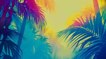 Poster - palm trees in the sky