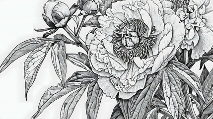 Canvas Print - hand drawn flower