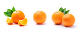 Fototapeta Tulipany - Orange fruit on white background