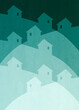 © Catherine MacBride/Stocksy - Many houses on Hills a layered graphic illustration