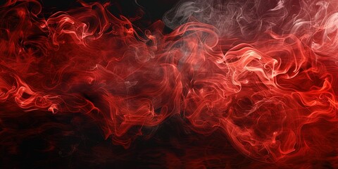 Wall Mural - Swirl of bright red smoke on a black background, wallpaper, template.