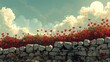 Blooming Poppies - A Tribute to World War One Heroes Illustration