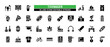 36 Teenager Line Icons Set Pack Editable Stroke Vector Illustration.