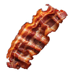 Wall Mural -  fried bacon on pure white background