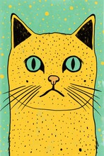 Illustration Of A Cat's Face