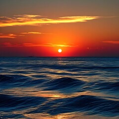 sunset on the beach orange coast evening light waves summer red dusk dawn sunlight reflection