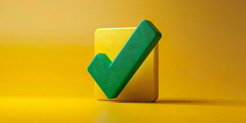 Poster - Green check mark in yellow box
